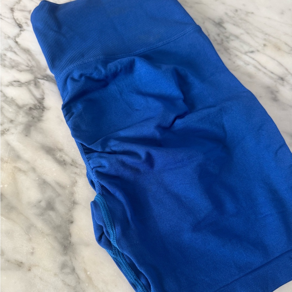 Blue Scrunch Lifting Shorts